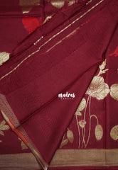 Araku Maroon - Swara – Grandeur Pure Viscose Silk Saree Getti Border & Grand Pallu - Best for Diwali Festive | Wedding Functions