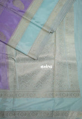 Creamy Lavender - Swara – Grandeur Pure Viscose Silk Saree Zari Checks Weaving & Buttas with Traditional Rettapet Border - Best for Diwali Festive | Wedding Functions
