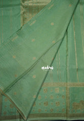 Pista Green - Swara – Grandeur Pure Viscose Silk Saree Vertical Zari Stripes Weaving & Divine Traditional Pichwai Border - Best for Diwali Festive | Wedding Functions