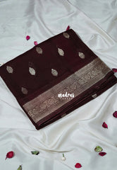 Coffee Podi Brown - Swara – Grandeur Pure Viscose Saree Silk Zari Weaving Buttas with Floral Border & Buttas Contrast Pallu - Best for Diwali Festive | Wedding Functions