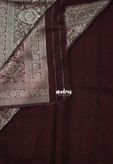 Coffee Podi Brown - Swara – Grandeur Pure Viscose Saree Silk Zari Weaving Buttas with Floral Border & Buttas Contrast Pallu - Best for Diwali Festive | Wedding Functions
