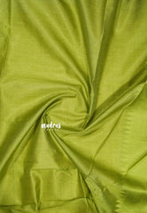 Lime Yellow - Tansui silk plain body  with temple border