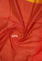 Mild Orange - Tansui silk plain body  with temple border