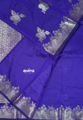 Violet Glow - Thendral - Soft Kanchi semi silk with Silver Zari