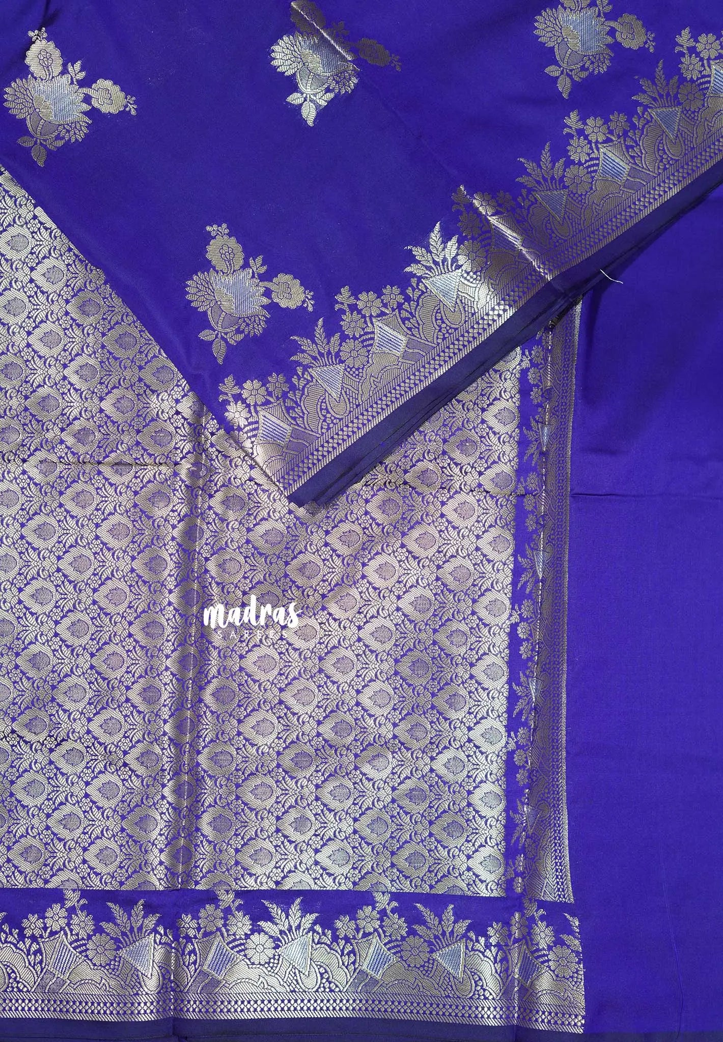 Violet Glow - Thendral - Soft Kanchi semi silk with Silver Zari
