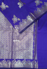 Violet Glow - Thendral - Soft Kanchi semi silk with Silver Zari