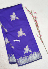 Violet Glow - Thendral - Soft Kanchi semi silk with Silver Zari