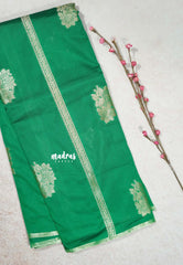 Grace Green - Thendral - Soft Kanchi semi silk with Silver Zari