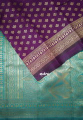 Jamun Purple-D5 - Thendral - Kanchi Art Silk Saree with Flower Border and Buttas - Perfect for Festive Wear