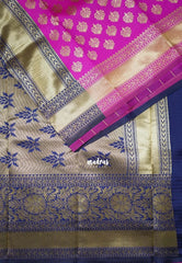 Candy Pink-Floral - Thendral - Kanchi Art Silk Saree with Floral Border and Buttas - Perfect for Wedding Functions