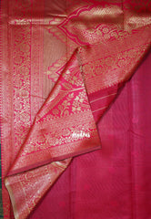 Bottle Green-D7 - Thendral - Kanchi Art Silk Saree with Kodi Flower Border - Perfect for Wedding Functions