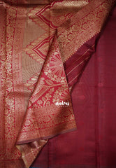 Teal Blue-D7 - Thendral - Kanchi Art Silk Saree with Kodi Flower Border - Perfect for Wedding Functions