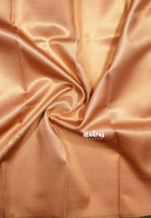 Thendral - Kanchi semi silk Saree vanasingaram with temple border - Brown with peach border