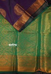 Thendral - Kanchi semi silk Saree round buttas - Purple