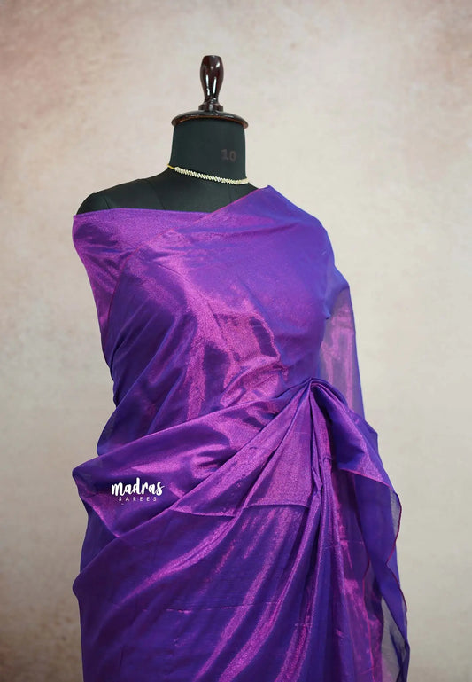Vani Bhojan - Soft Tissue khadi - Dual shade pink and purple
