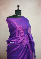 Vani Bhojan - Soft Tissue khadi - Dual shade pink and purple