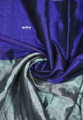 Soft Purple and silver Half and Half Tissue khadi