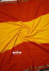 TVK Party Vijay Flag  Tri color saree in soft Mul cotton