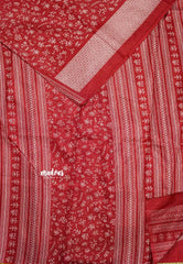 Chrimson red - Uniform sarees Malgudi printed silk small prints