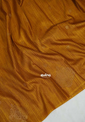 Mustard Glow - Vadhanam - Jute Tussar Silk Saree with Buttas and Rich Pallu - Best for Office Wear | Casual Wear