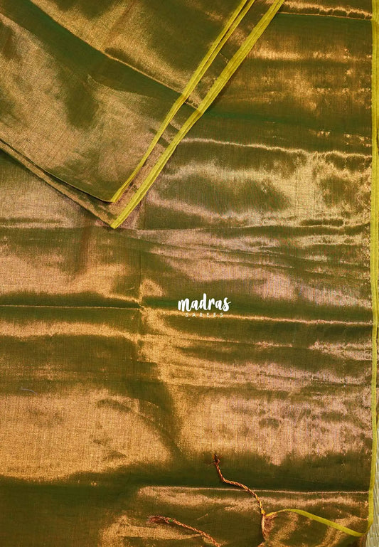 Dualshade golden green - Vani Bhojan - Soft Tissue khadi