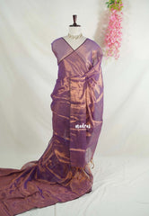 Dual Shade Purple - Vani Bhojan - Soft Tissue khadi Silk Saree - Best for Night Functions | Casual Wear