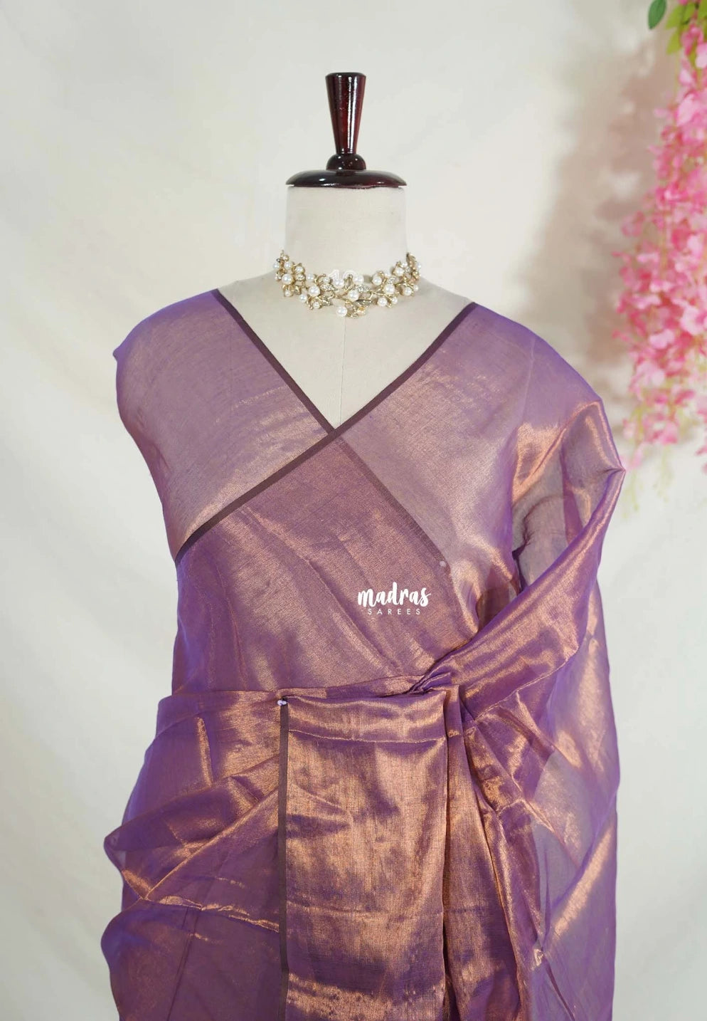 Dual Shade Purple - Vani Bhojan - Soft Tissue khadi Silk Saree - Best for Night Functions | Casual Wear