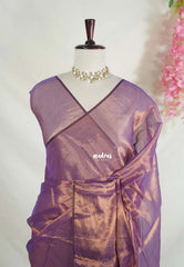 Dual Shade Purple - Vani Bhojan - Soft Tissue khadi Silk Saree - Best for Night Functions | Casual Wear