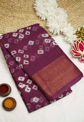 Vijay Tv serial hit Fancy cotton sarees - winered