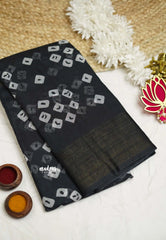 Vijay Tv serial hit Fancy cotton sarees - Black