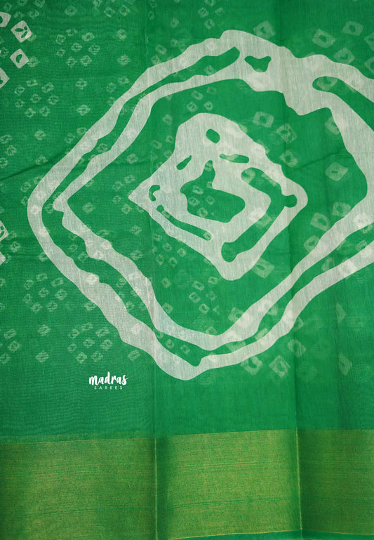 Vijay Tv serial hit Fancy cotton sarees -Green