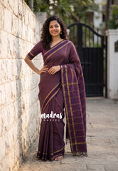 Jamun Purple - Vintage Gadwal silkcotton