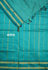 Vintage Gadwal silk cotton - Teal green