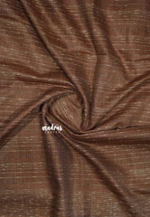 Walnut Brown - Silk Linen saree