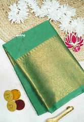 Durga - Traditional Banarasi warm silk saree - Pale green