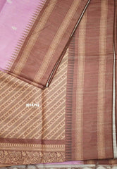 Yamini Paper silk with rettapet border prints - onion pink