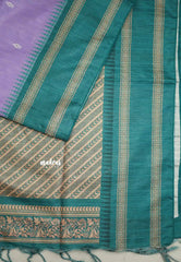 Yamini Paper silk with rettapet border prints - Lavender