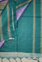 Yamini Paper silk with rettapet border prints - Lavender