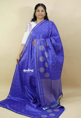 Lavender Blue - Yamini Paper Silk Saree with Rich Big Border