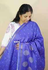 Lavender Blue - Yamini Paper Silk Saree with Rich Big Border