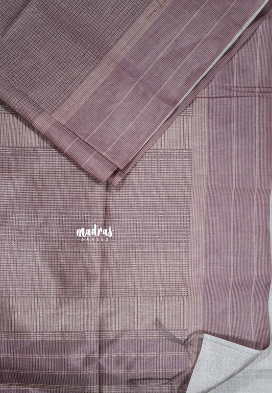 Pastel Dusty Purple - Yamini Paper silk with check prints