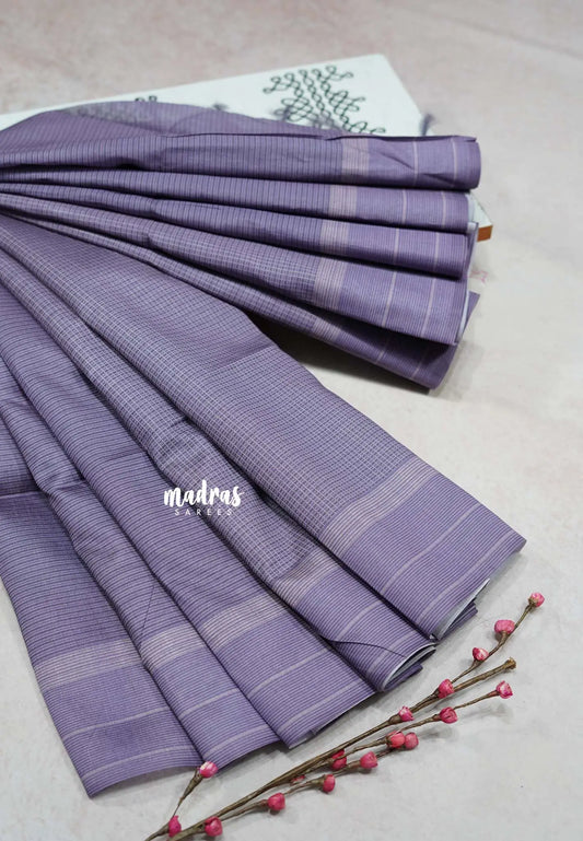 Pastel Lavender - Yamini Paper silk with check prints