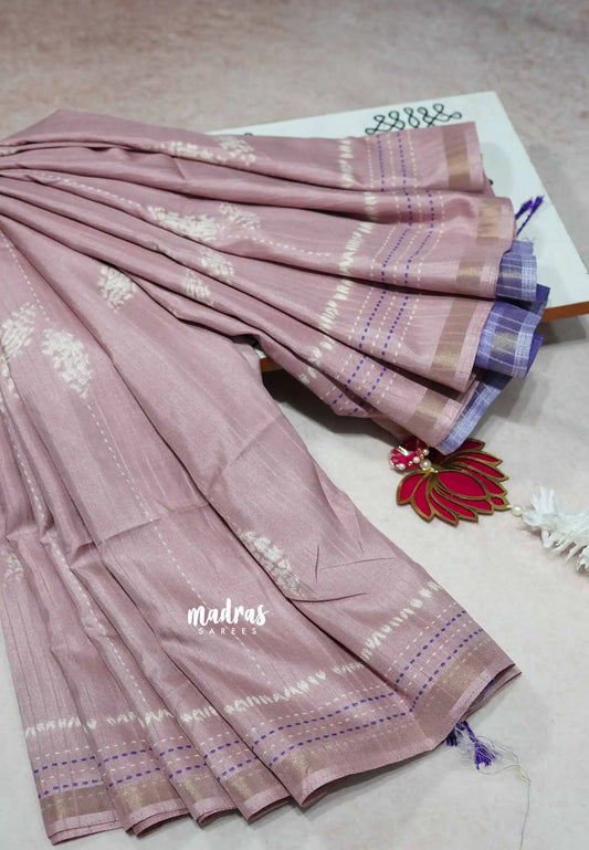 Onion Pink - Yamini Paper silk with small tissue border