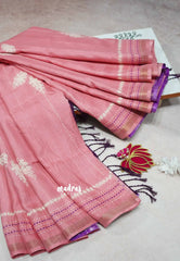 Pastel Pink - Yamini Paper silk with small tissue border