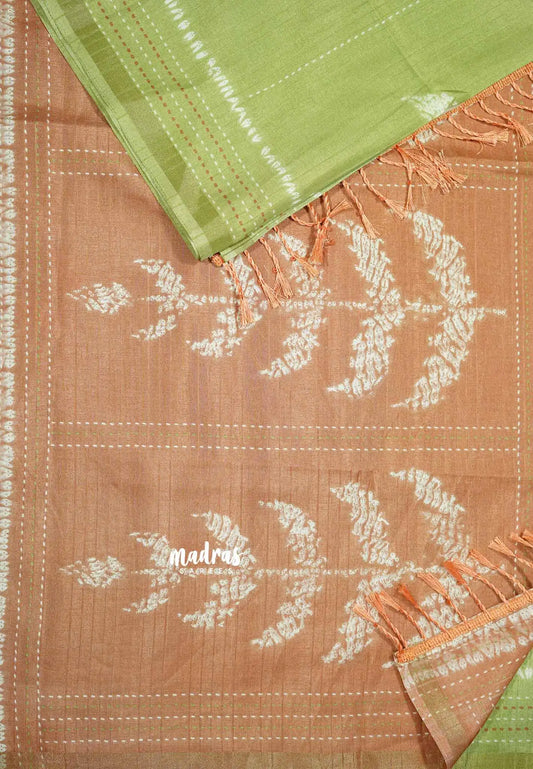 Pastel Green- Yamini Paper silk with small tissue border