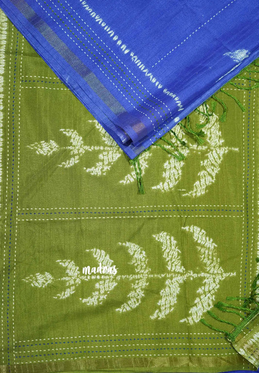 MS Blue - Yamini Paper silk with small tissue border
