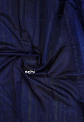 Navy Blue - Zara Malgudi  printed silk with Batik Prints