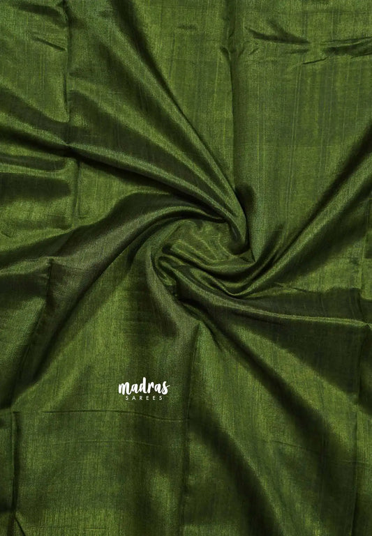 Verdun green - Zara Malgudi  printed silk with cycle prints
